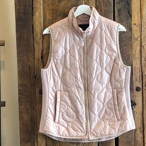 J. Crew Pink Quilted Vest Size Medium
